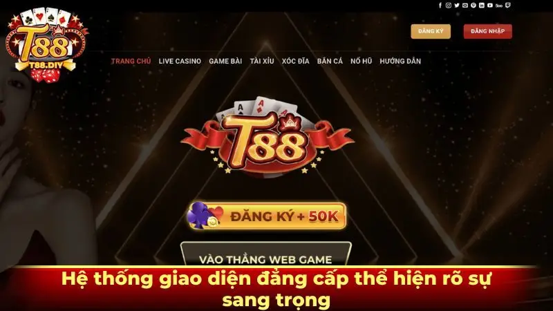 Hệ thống giao diện đẳng cấp thể hiện rõ sự sang trọng